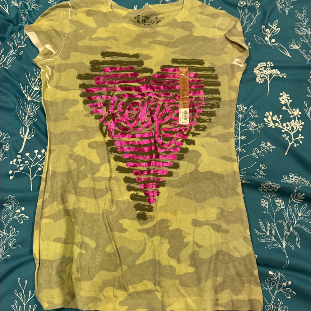 6 FOR $10 NWT Mudd size 16 camo shirt
